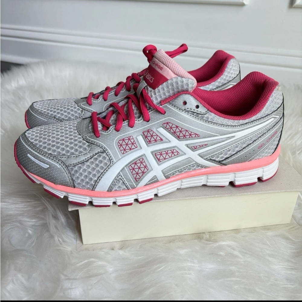 Womens ASICS Gel Chase Silver/White/Rose - Size 11